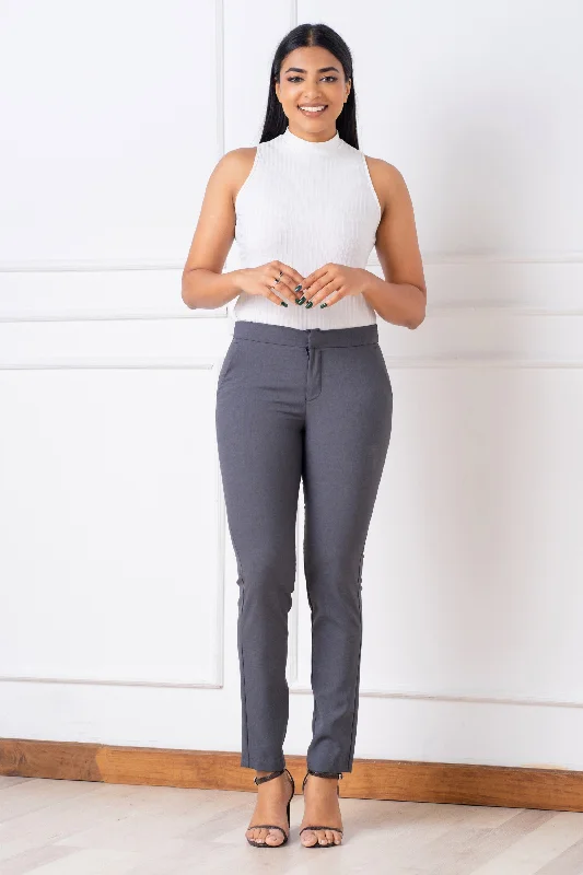 Regular Waist Slim Cut Pant - Slim Fit Comfy Athletic Pants