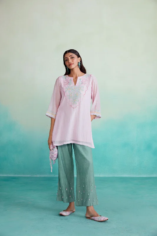 Roseglow Kurta Pants Set Soft Stretch Trousers