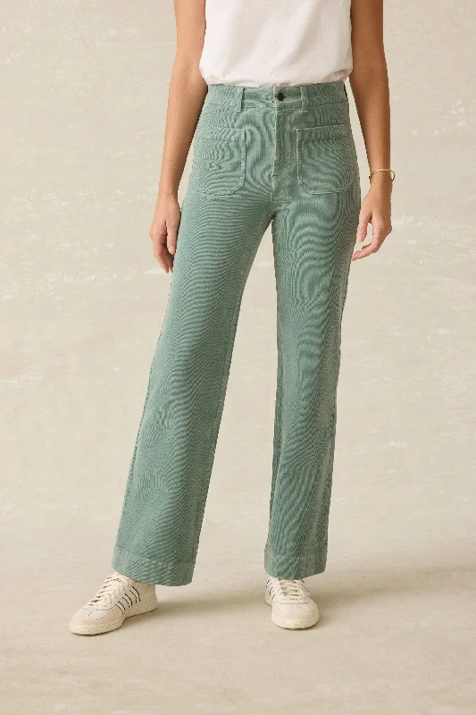 Softstretch Cord Patch Pocket Pant - Seaglass Soft Wool Pants