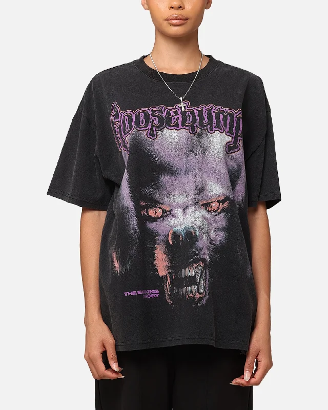 American Thrift X Goosebumps Barking Ghost Heavy T-Shirt Vintage Black Jersey Fabric Tulle Fabric Batik Fabric