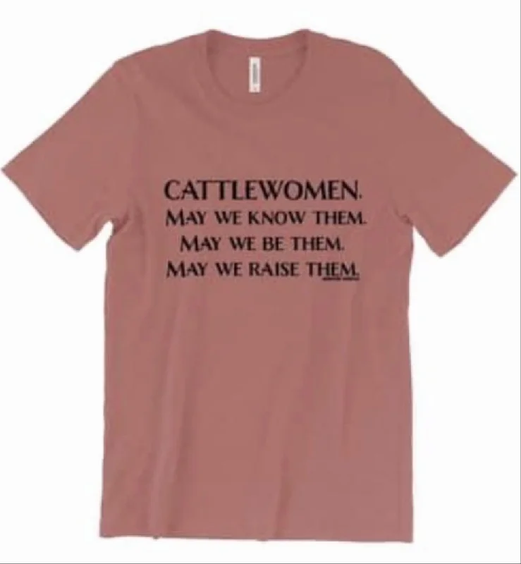 Cattlewomen...May We Raise Them Tee Print Jacquard Patchwork