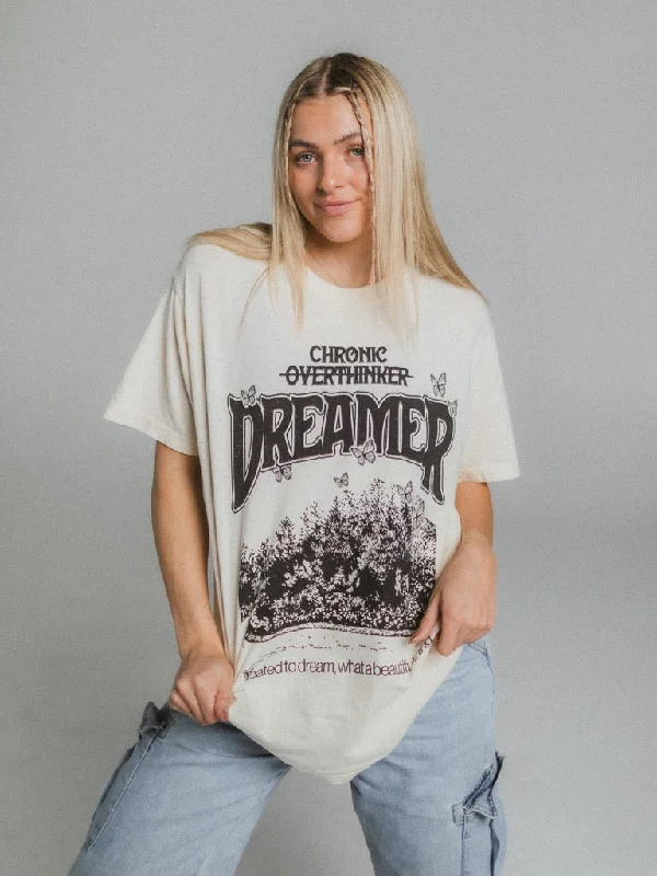 Chronic Dreamer Tee - Ivory Satin Blend Silk Blend Wool Blend