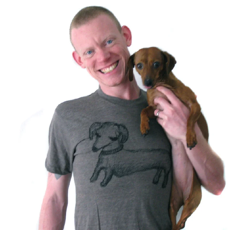 Dachshund : unisex tri-blend tee Mesh Blend Leather Blend Suede Blend