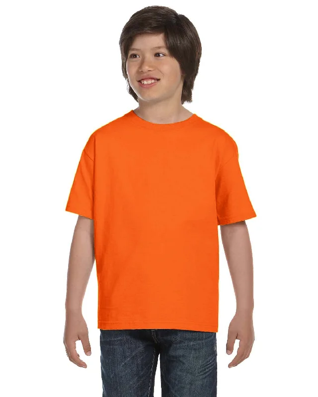 Gildan Youth DryBlend 50/50 T-Shirt | S Orange Layered Multi-layer Single Layer