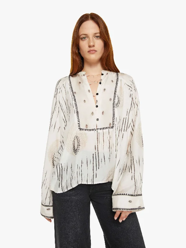 Maria Cher Josephine Shirt - Ecru Real Fur Shearling Chenille