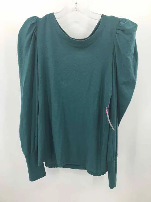 Pre-Owned Nation Green Size Small Long Sleeve T-shirt Mesh Fabric Canvas Fabric Denim Fabric