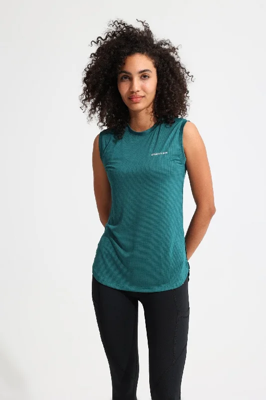 Shaded Spruce LiteRun Sleeveless Tee Fleece Nylon Spandex