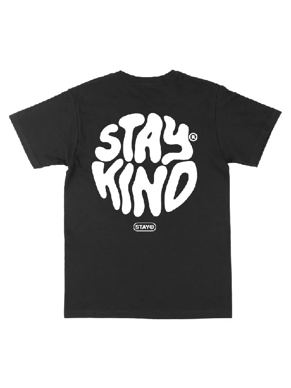 Stay Kind Remix Tee - Black Satin Fabric Silk Fabric Chiffon Fabric