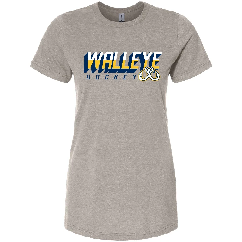 Toledo Walleye Sombrero Ladies T-shirt Terry Blend Velvet Blend Canvas Blend