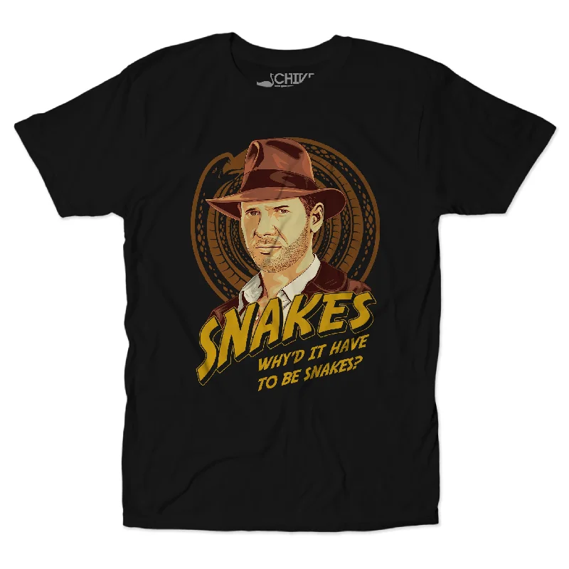 Why'd It Have To Be Snakes Unisex Tee Zippered Front Buttoned Front Snap Front