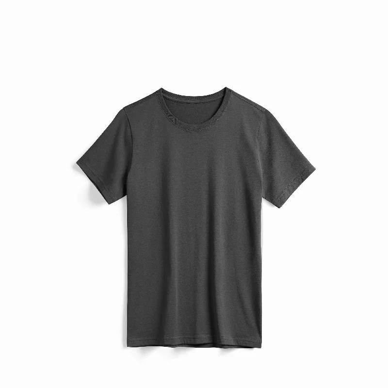 Women's Slate American Grown Supima® 100% Cotton 6oz T-Shirt Fitted T-Shirt Seamless Stretchy