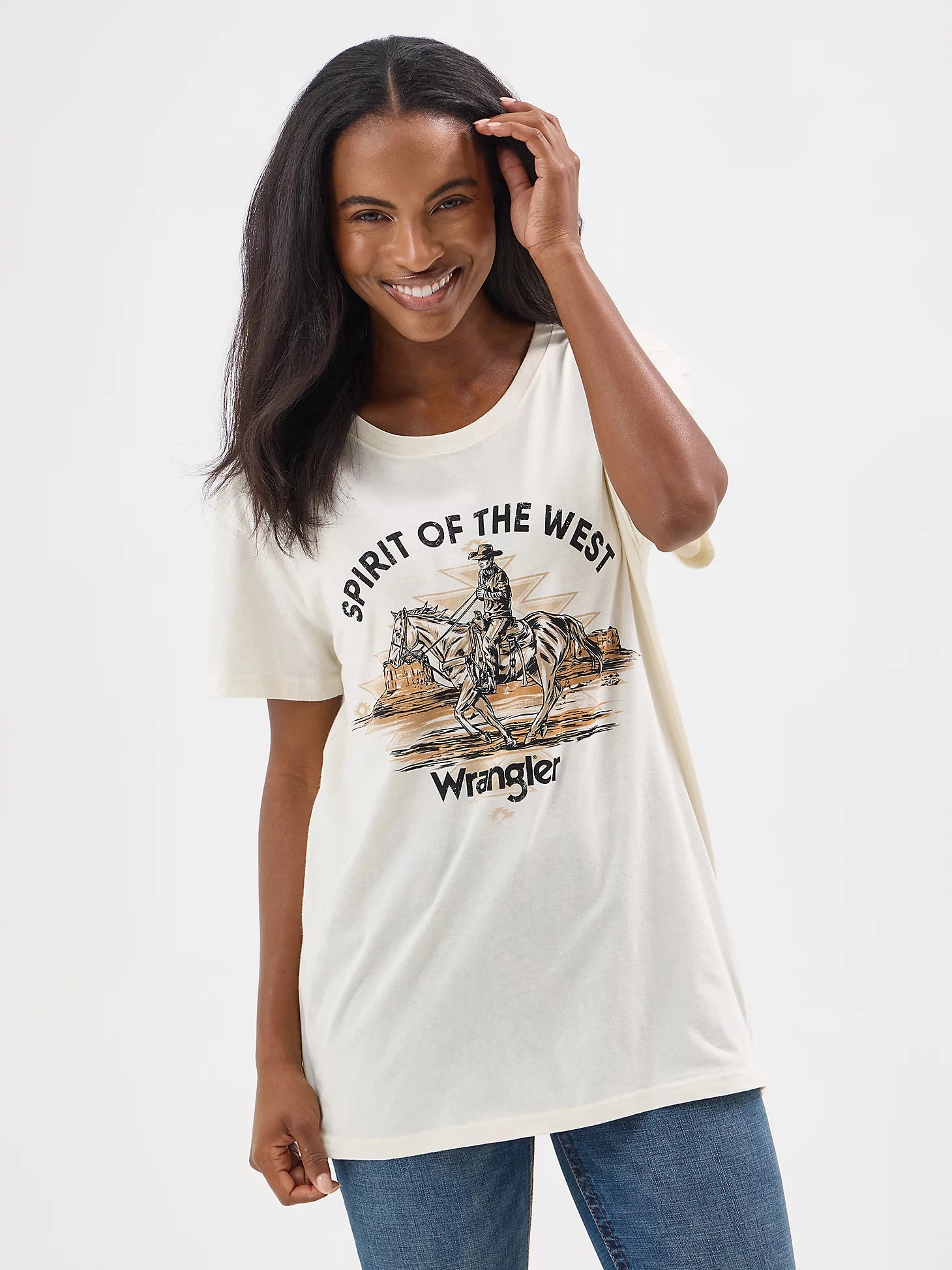 Wrangler Spirit of The West Tee Oversized T-Shirt Spandex breathable