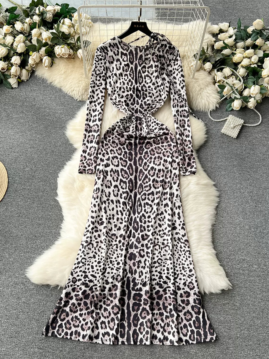 Aristocrat of the Jungle Leopard Print Maxi Dress Fashionable Printed Maxi Dress