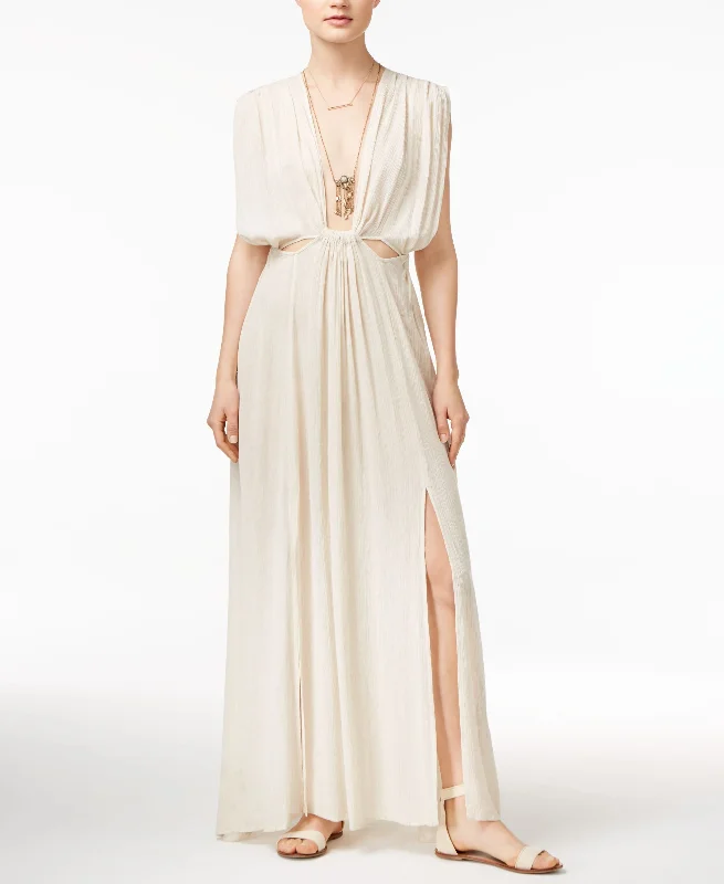 Astr Octavia Draped Maxi Dress Cozy Longline Maxi Dress