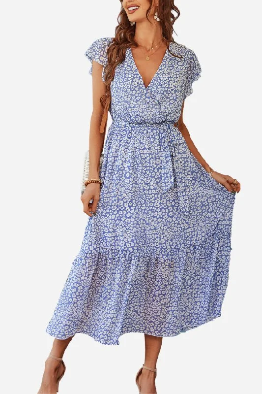 Elegant Blossoms Boho Maxi Dress Stylish Boho Maxi Dress