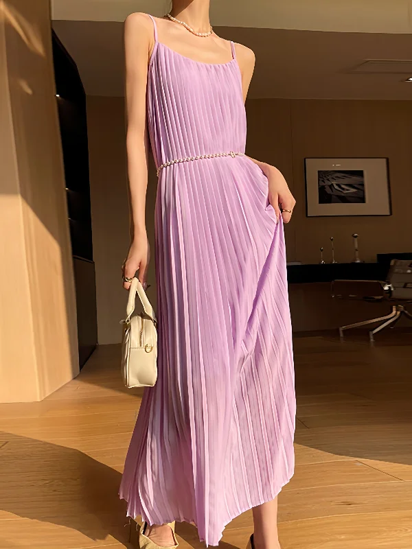 Ethereal Lavender Sleeveless Maxi Dress Comfortable Flowy Maxi Dress