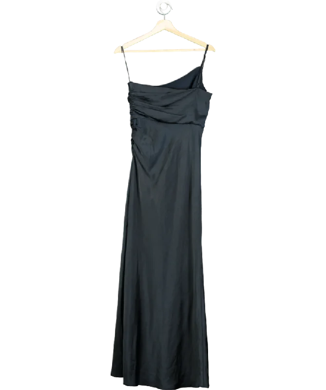 FOREVER NEW Blue Kelly One Shoulder Satin Maxi Dress UK 8 Cozy Knit Maxi Dress