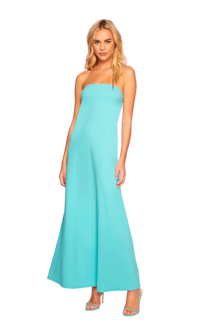 STRAPLESS MAXI DRESS Stylish Maxi Dress with Frills