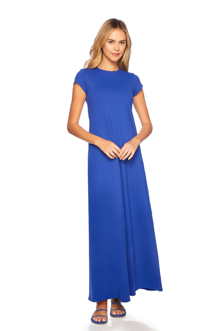 SHORT SLEEVE MAXI DRESS Comfortable T-Shirt Maxi Dress