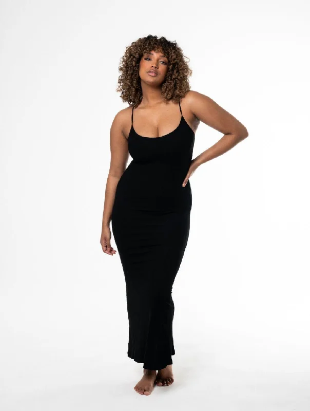 Shapewear Slip Maxi Dress Cozy Knitted Maxi Dress