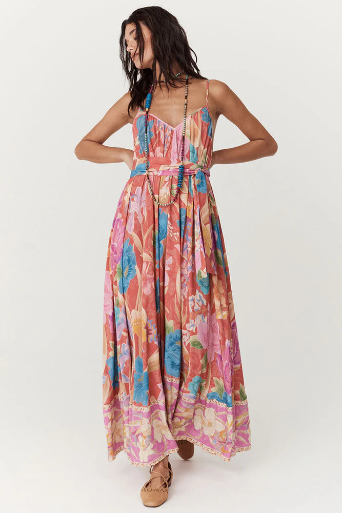 Spell Painters Garden Strappy Maxi Dress Chic Summer Maxi Dress