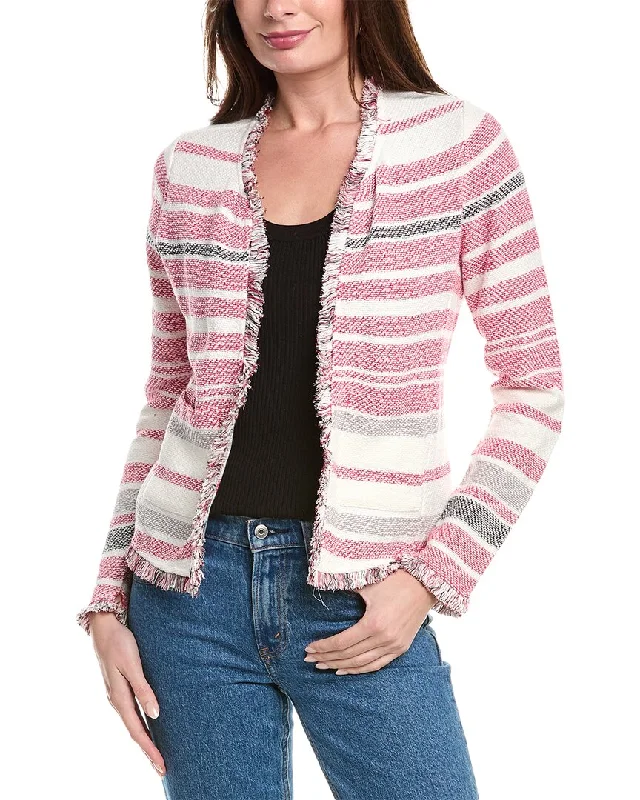 Nic+Zoe Heat Dash Knit Jacket Print Jacket Jacquard Jacket Embroidered Jacket