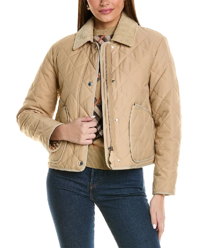 Burberry Quilted Jacket Insulated Jacket Fitted Jacket Loose Jacket