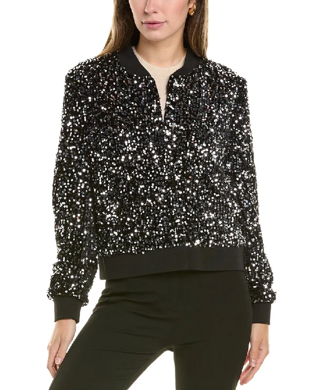 Nanette Nanette Lepore Velvet Sequin Bomber Jacket Striped Jacket Polka Dot Jacket Floral Jacket