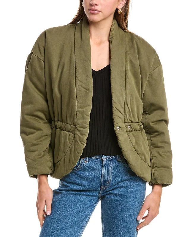 Ba&Sh Caly Jacket Tiered Jacket Buttoned Jacket Zippered Jacket