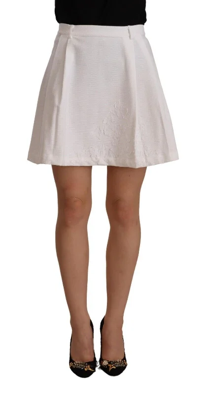 Ermanno Scervino Chic High Waist A-Line Mini Skirt wool skirt thick