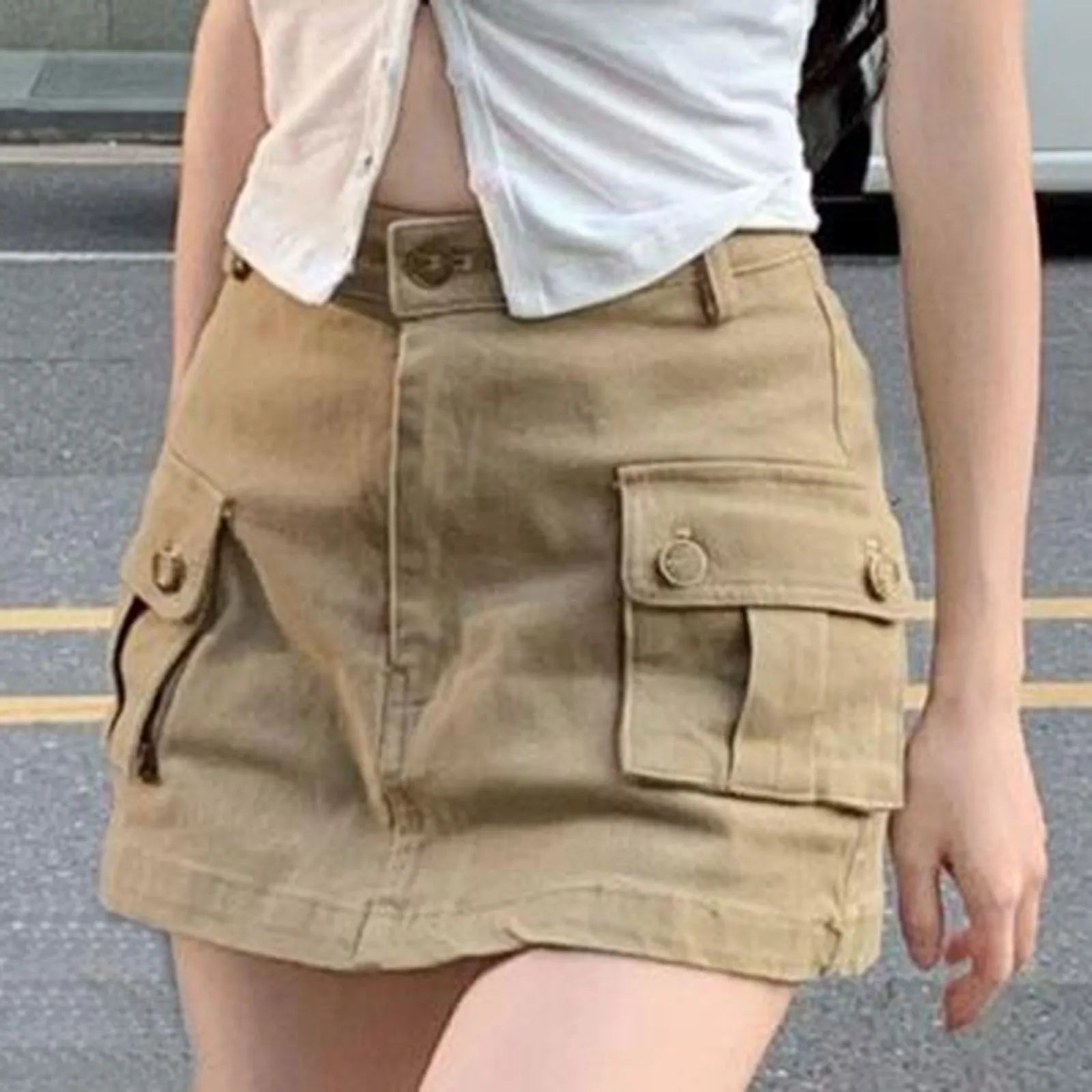 Mini Denim Skirt Slim High Waist Elastic Straight Harajuku Vintage Short Skirt corduroy skirt comfortable