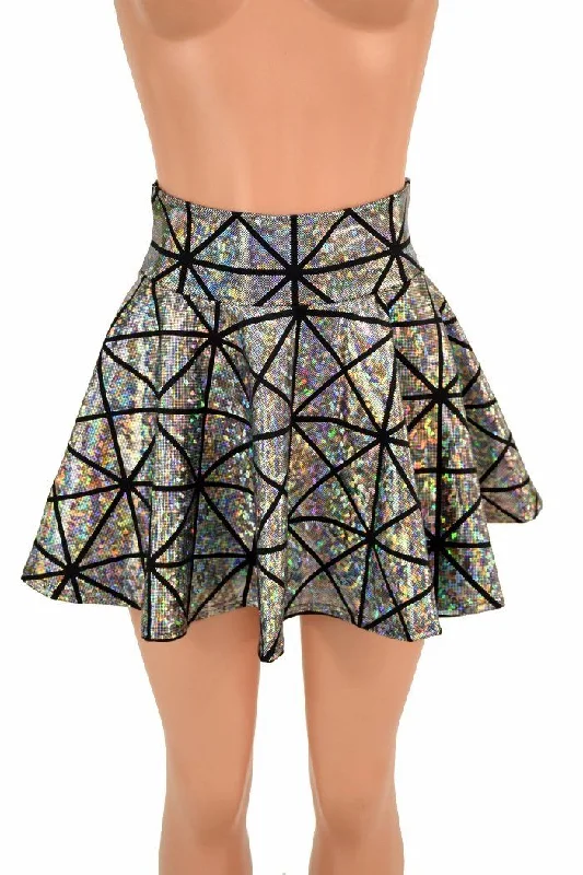 Cracked Tile Rave Mini Skirt leather skirt bold