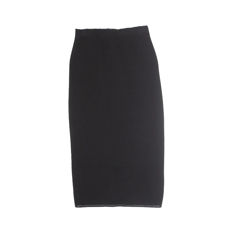 DSQUARED2 Midi Pencil Skirt Black Womens XS high slit skirt