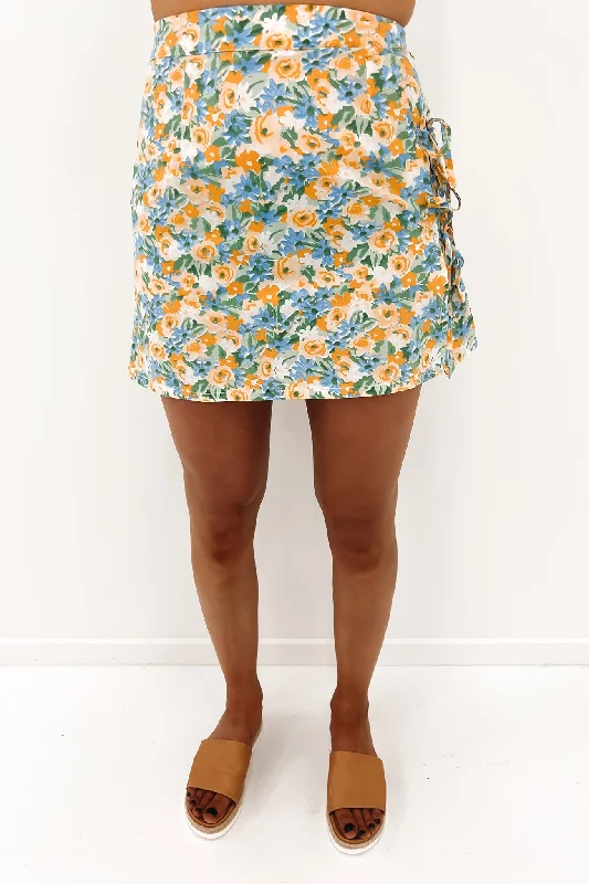 Flora Mini Skirt Sunlight cashmere skirt plush