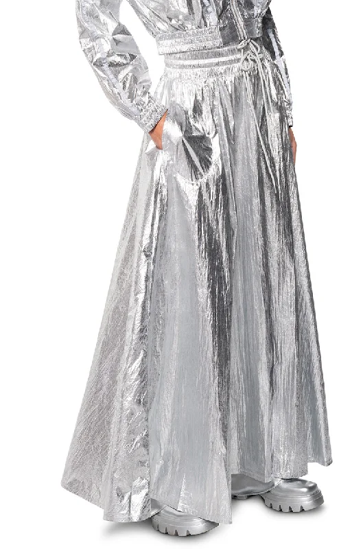 GIVE YOU THE WORLD HIGH WAIST METALLIC MAXI SKIRT chiffon skirt flowing