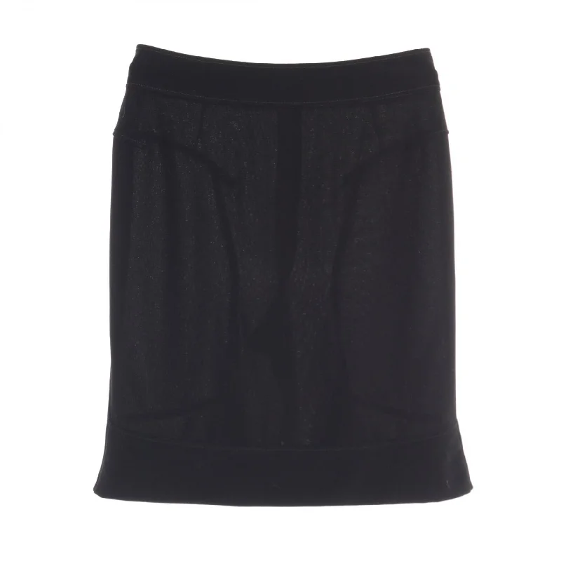 Givenchy Polyester Skirt Black high slit skirt