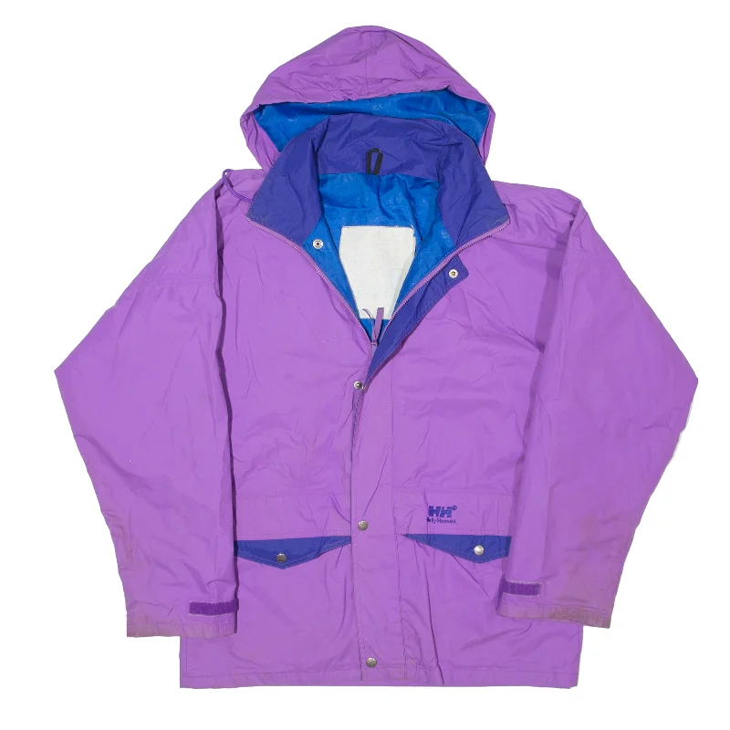 HELLY HANSEN Rain Jacket Purple 80s Womens XL Fleece Jacket Down Jacket Feather Jacket