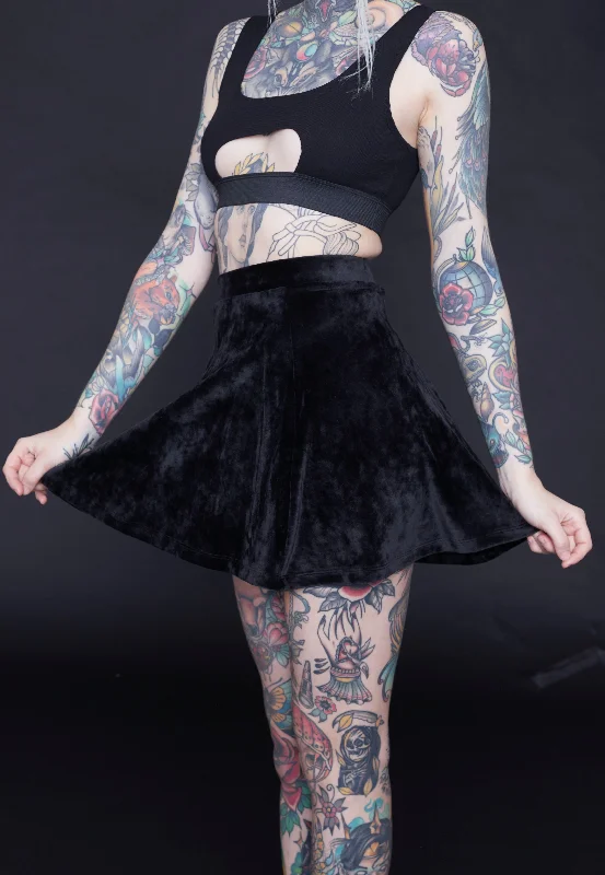 InternetXDoll - Luna Black - Skirt midi skirt versatile