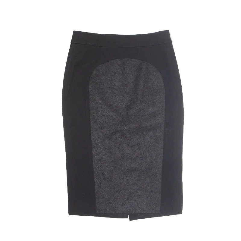 KAREN MILLEN Knee Length Pencil Skirt Black Womens UK 6 seamless skirt comfort