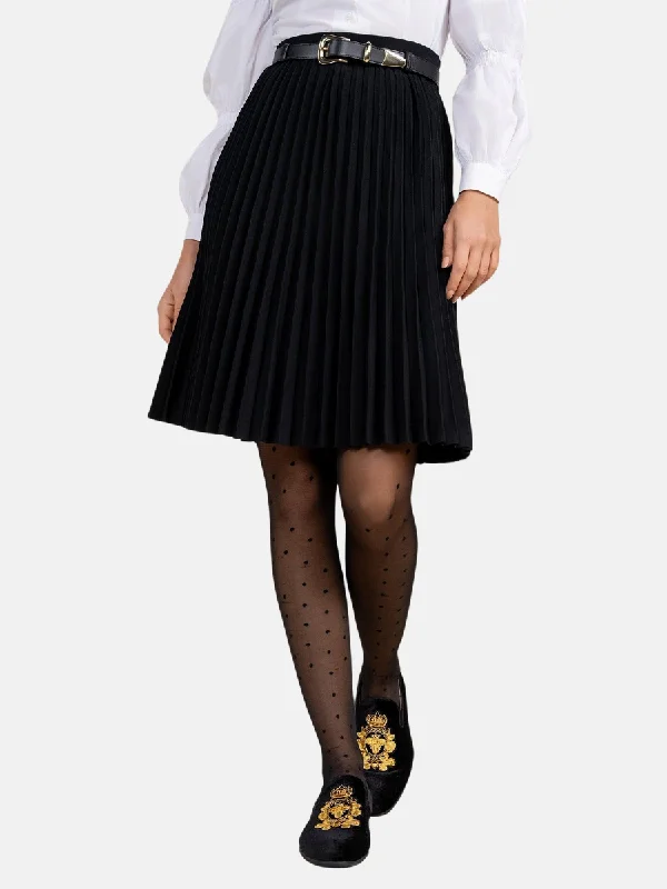 Mia Skirt in Black velvet skirt plush