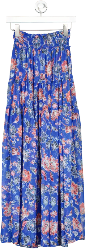 MISA Los Angeles Blue Allesia Skirt UK S high waist skirt