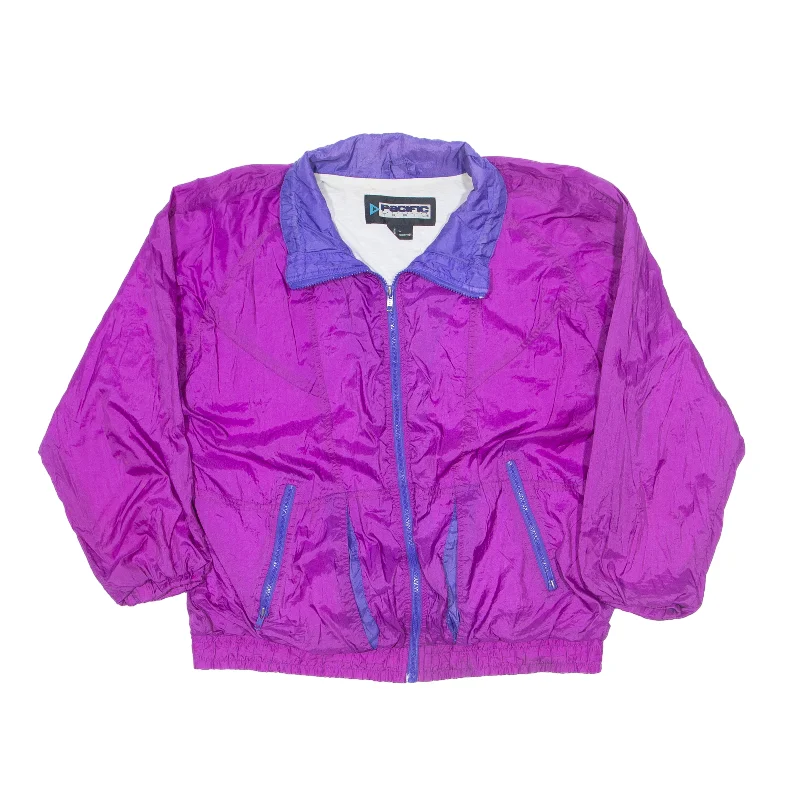 PACIFIC TRAIL Shell Jacket Purple 90s Womens L Welt Pockets Slit Pockets Flap Pockets