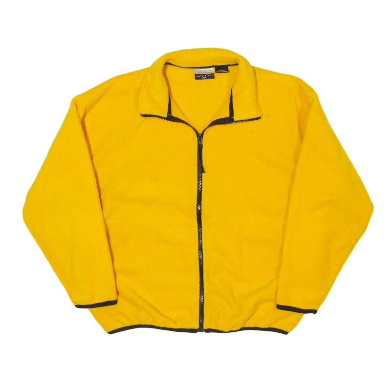 PERFORMANCE OUTFITTERS Fleece Jacket Yellow 90s Womens L Insulated Jacket Fitted Jacket Loose Jacket