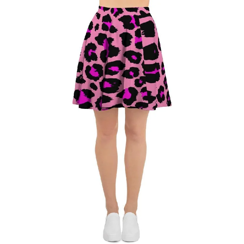 Pink Cheetah Leopard Women's Skirt denim skirt stylish