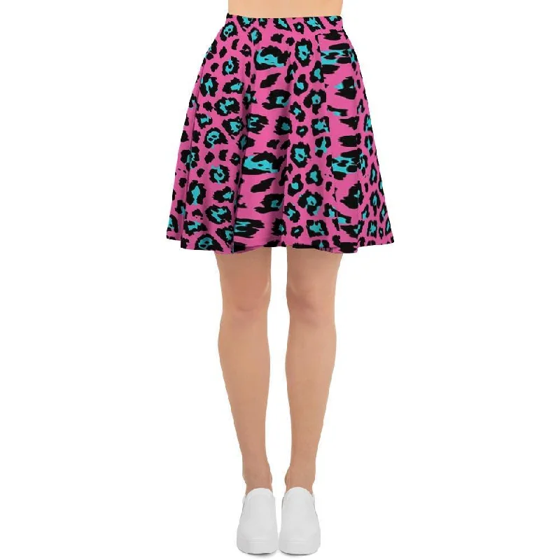 Pink Cheetah Women's Skirt tiered skirt playful