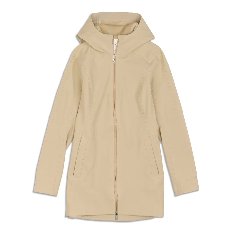 RepelShell Rain Jacket - Resale Snapped Jacket Toggled Jacket Drawstring Jacket