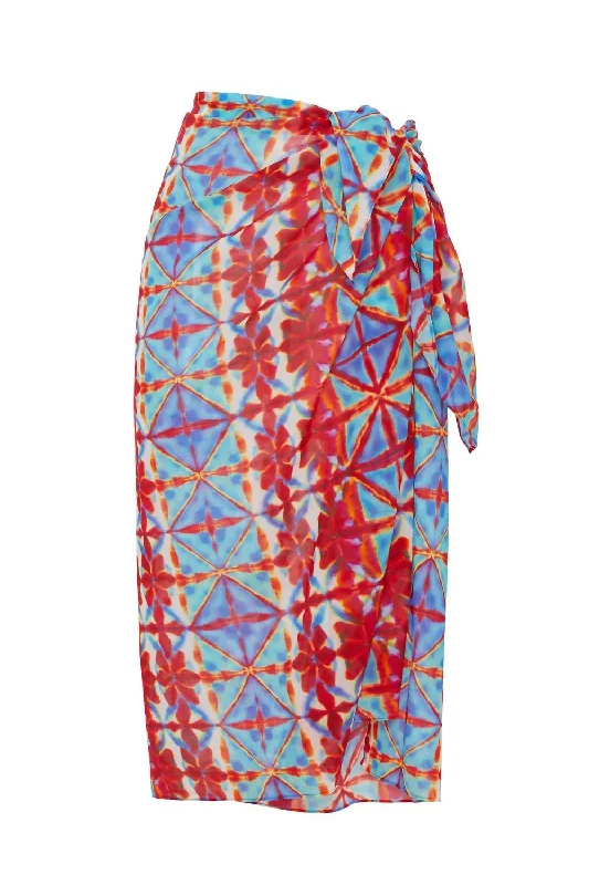 Selena Sarong In Sea Glass linen skirt airy