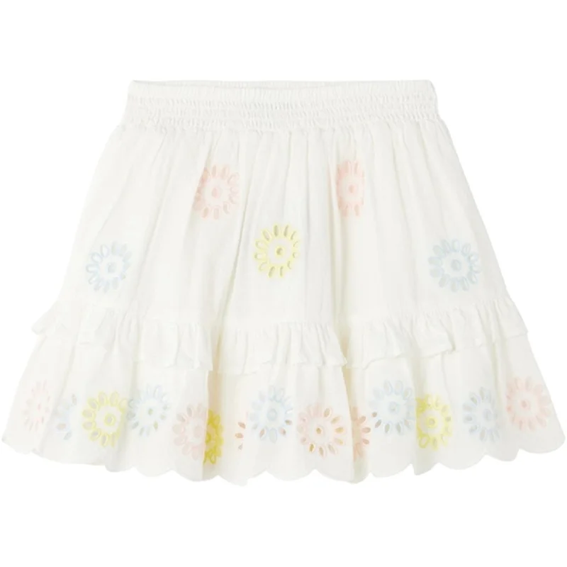 Stella McCartney Avorio/Embroidery Skirt summer skirt style