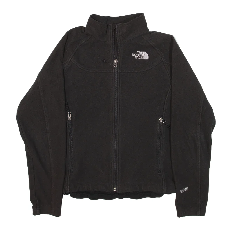 THE NORTH FACE Windwall Fleece Jacket Black Womens XS Zippered Jacket Buttoned Jacket Snapped Jacket