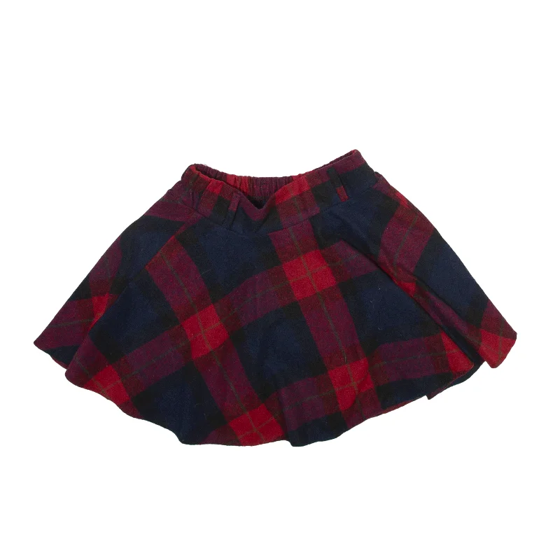 Y2K Skort Short Pleated Skirt Red Check Womens S corduroy skirt cozy